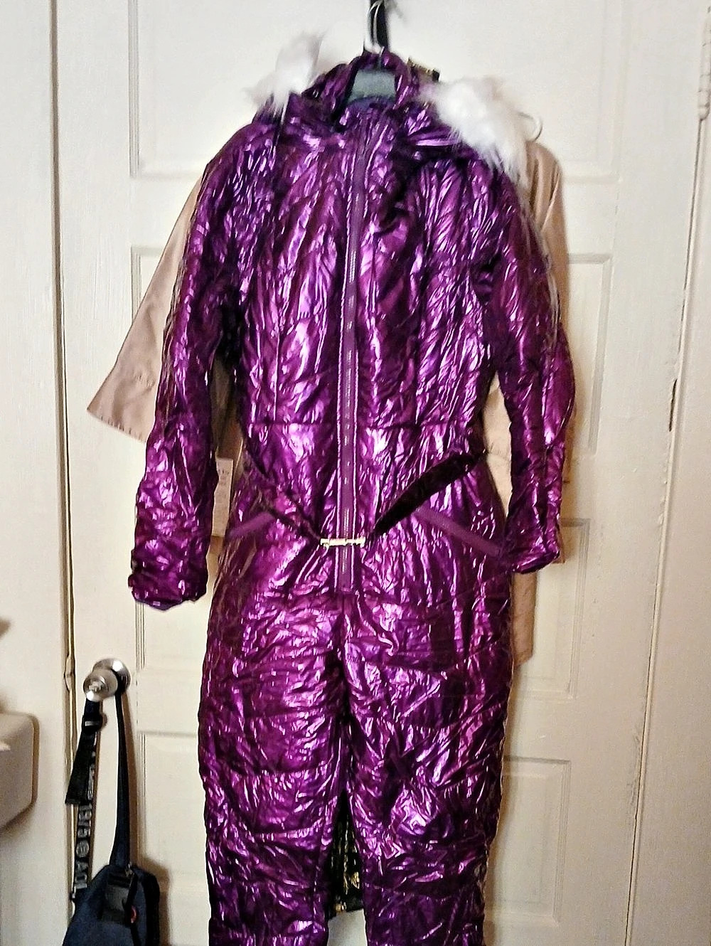 Purple Puffer Jumpsuit Like New